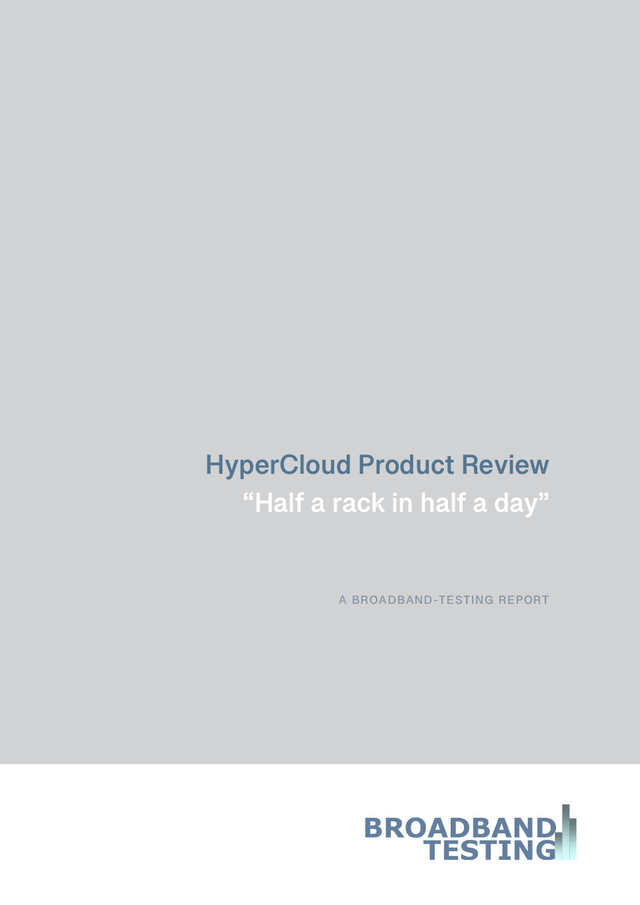 Broadband-Testing: HyperCloud product review